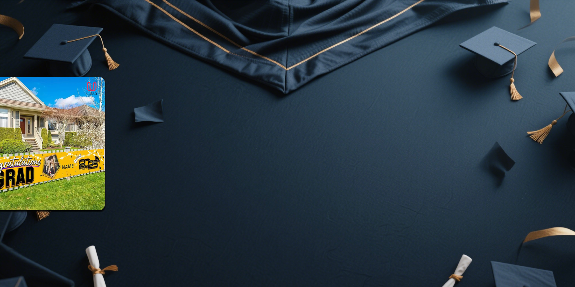 【UUBAO】2025 Graduation Banners: Customize with Photos and Names for Unforgettable Celebrations