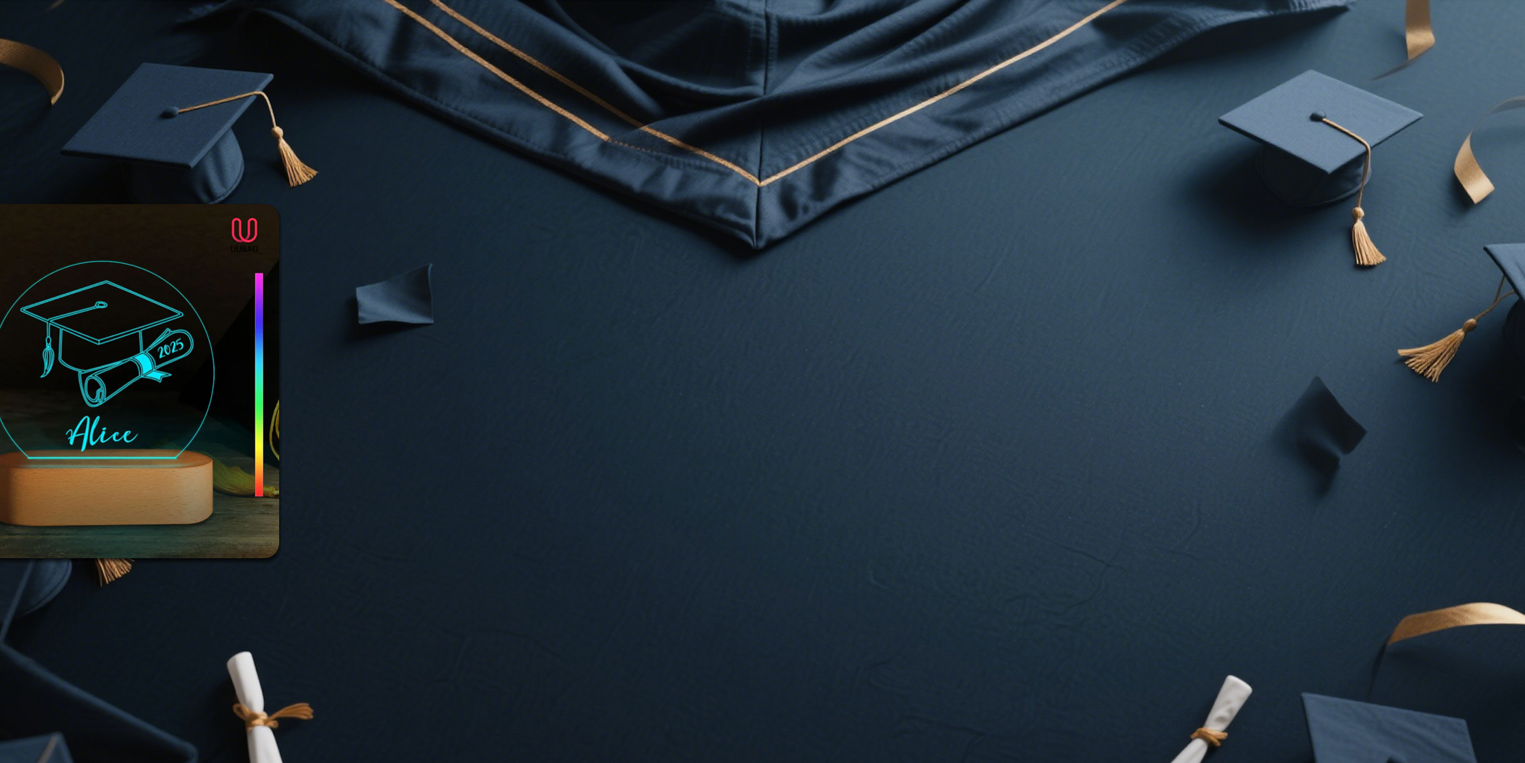 【UUBAO】2025 Graduation Night Light: Customizable with Photos and Names