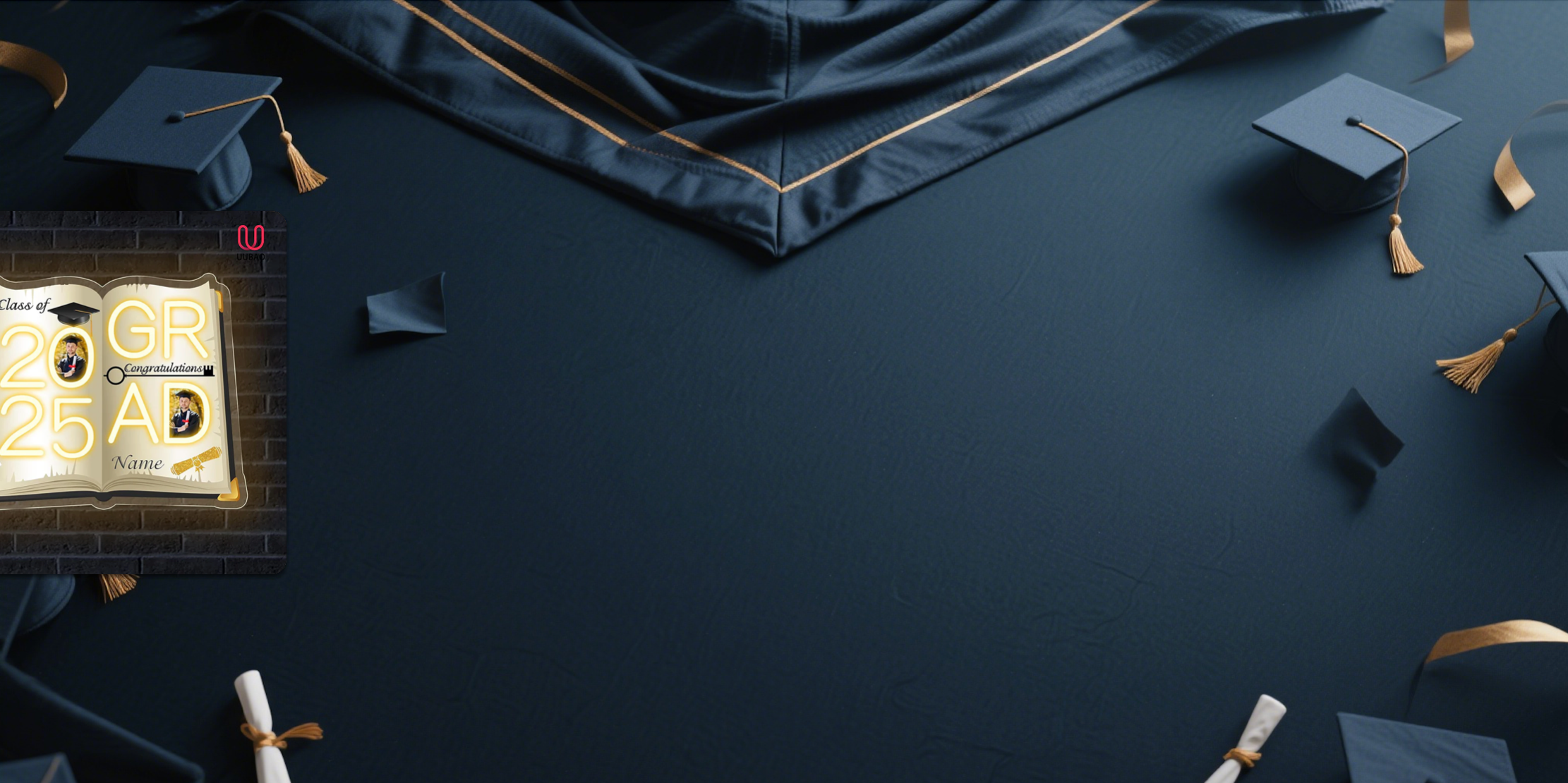 【UUBAO】2025 Graduation Neon Signs: Customizable with Photos and Names