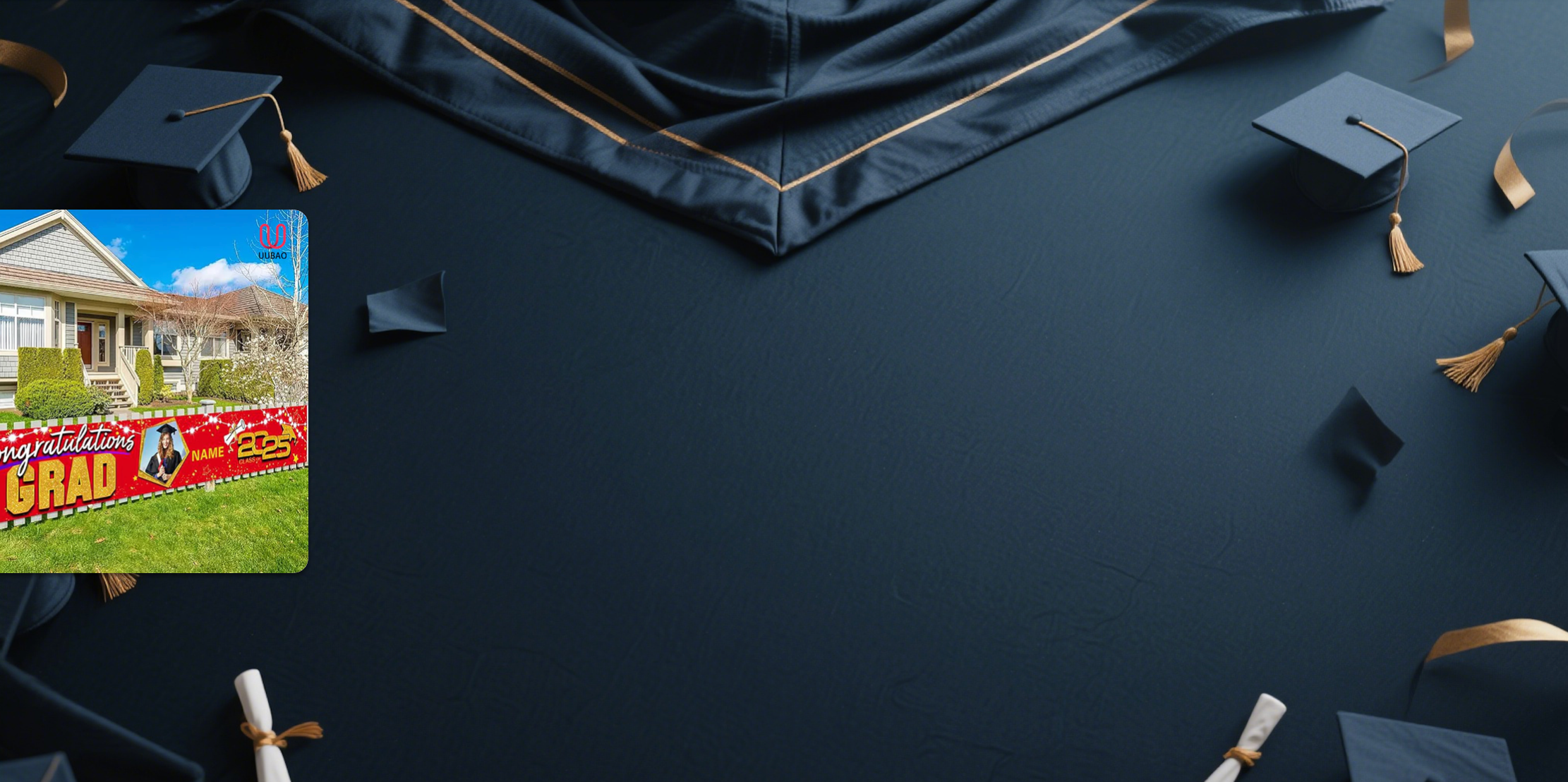 【UUBAO】2025 Graduation Banners: Customize with Photos and Names for Unforgettable Celebrations