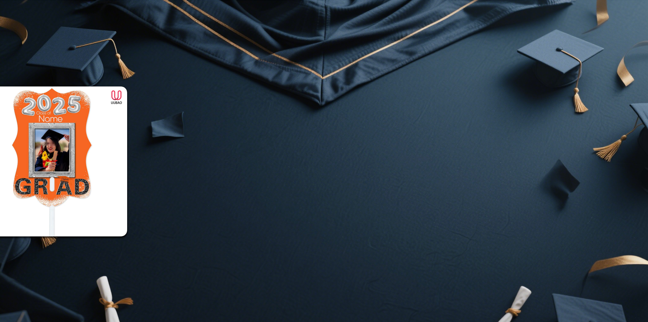 【UUBAO】2025 Graduation Double-Sided Face Fan: Customize with Photos and Names for Unforgettable Memories