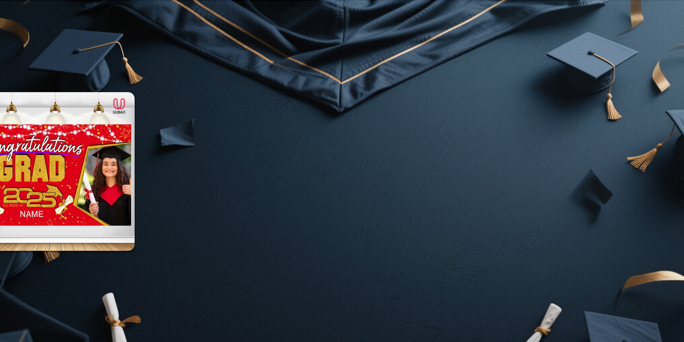 【UUBAO】Customizable Photos and Names: The Perfect 2025 Graduation Banner