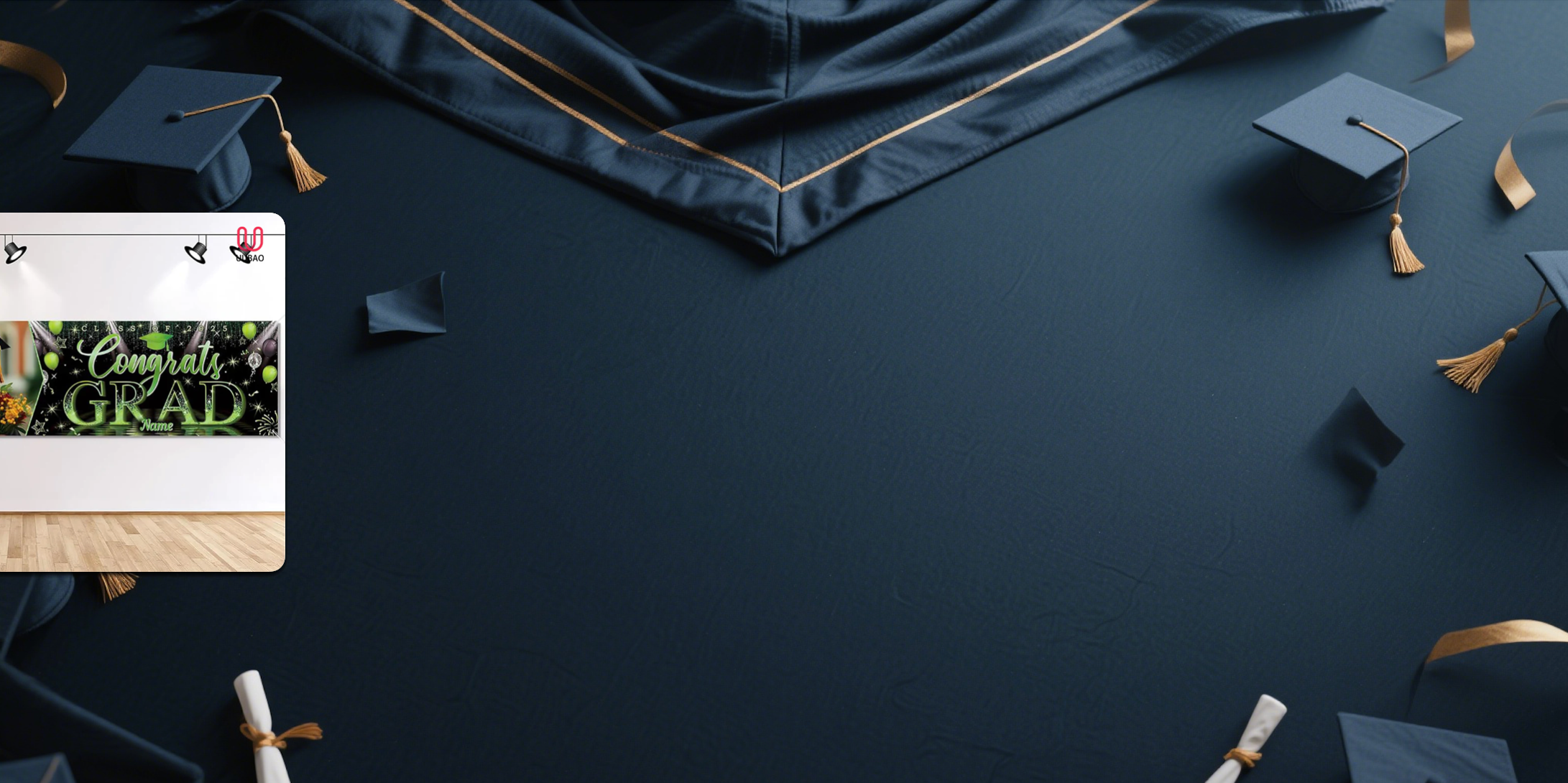 【UUBAO】Customizable Photo and Name Graduation Banners for Class of 2025: A Must-Have for Your Grad Party!