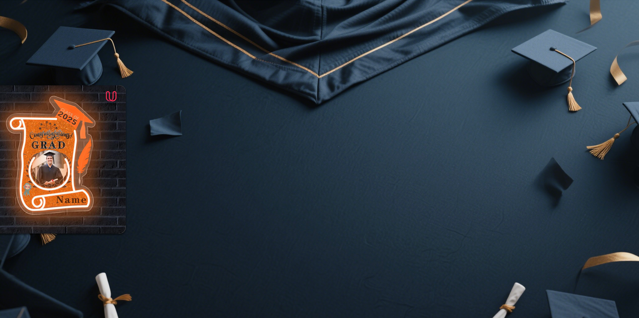 【UUBAO】Customizable Photo & Name LED Neon Signs for the Class of 2025: A Graduation Must-Have!