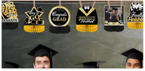 Personalize Your 2025 Graduation with Customizable Photo & Name Honeycomb Centerpieces