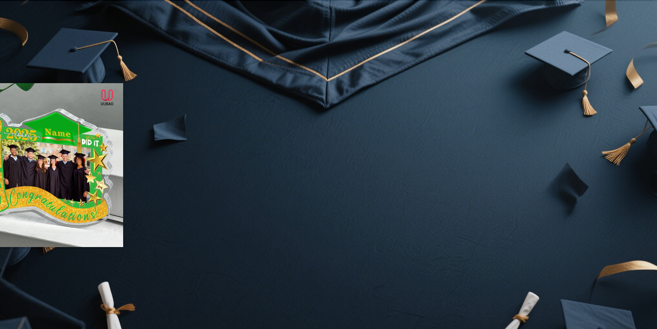 【UUBAO】2025 Graduation Acrylic Plaque: Customizable with Your Photo and Name