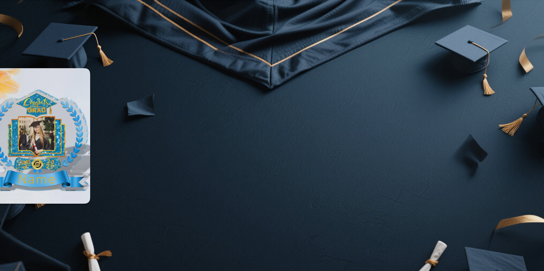 Celebrate 2025 Graduation with a Personalized Touch: Customizable Photo and Name Acrylic Plaque