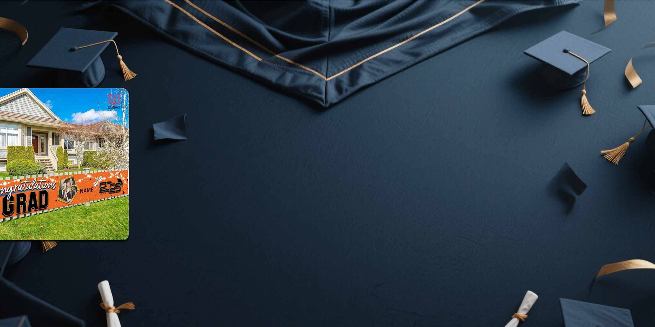 【UUBAO】Customizable Photo & Name Graduation Banners for 2025: Make Your Graduation Unforgettable!