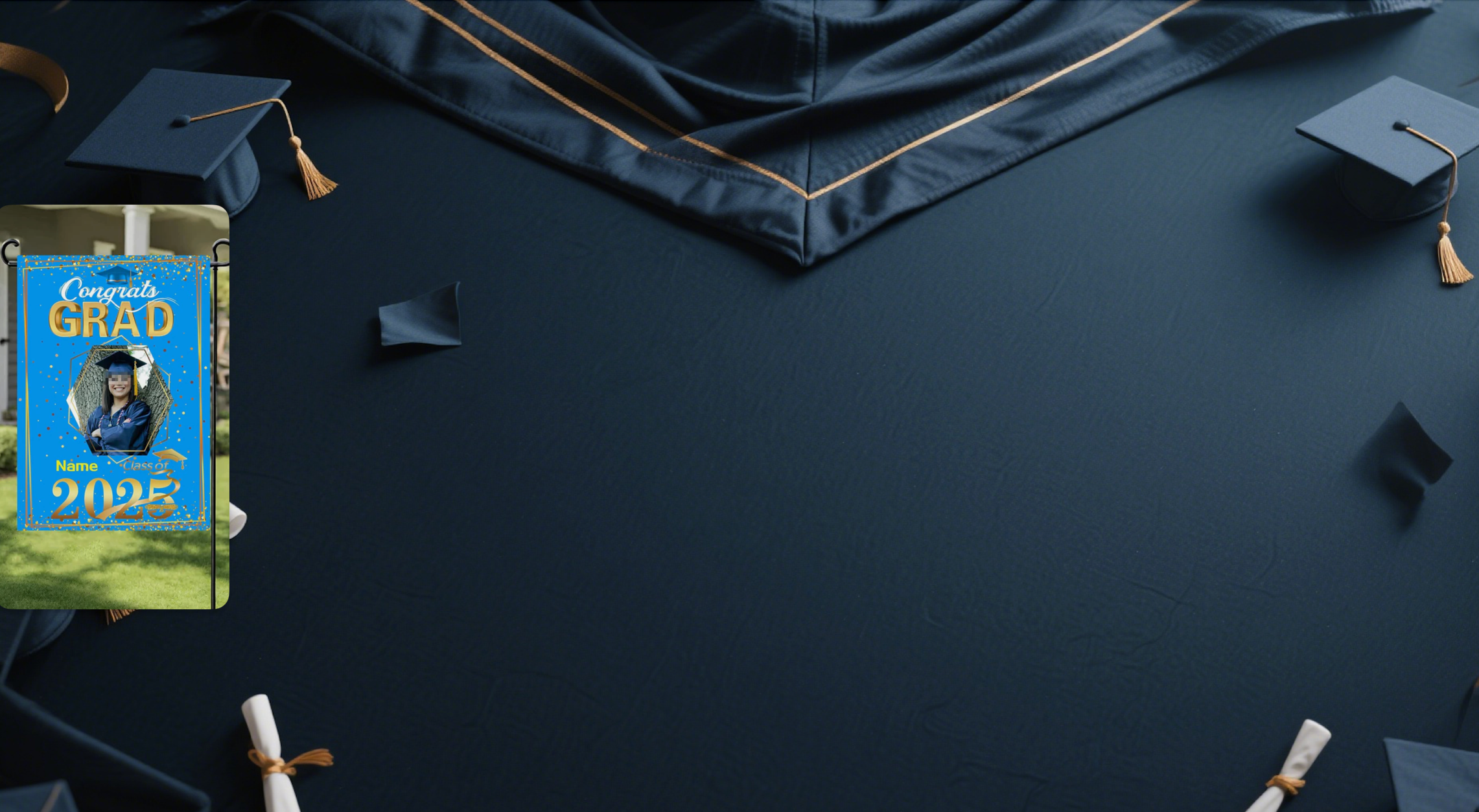 【UUBAO】Customizable Photo & Name Graduation Garden Flag for Class of 2025: A Perfect Celebration Piece