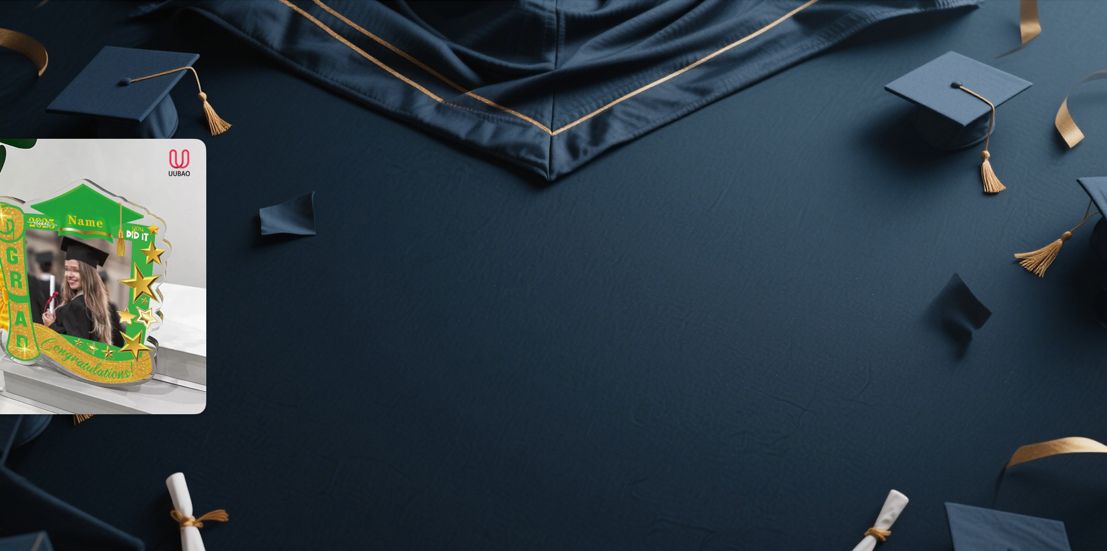 【UUBAO】2025 Graduation Acrylic Plaque: Customize with Your Photo and Name