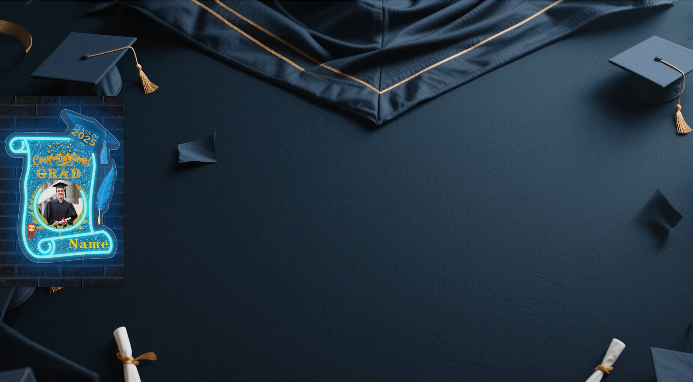 【UUBAO】Customizable Photo and Name LED Neon Signs for the Class of 2025: A Graduation Must-Have