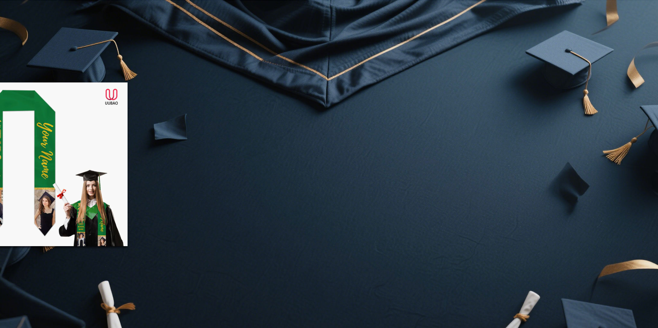 【UUBAO】2025 Graduation Stole: Customize with Photos and Names for a Memorable Ceremony