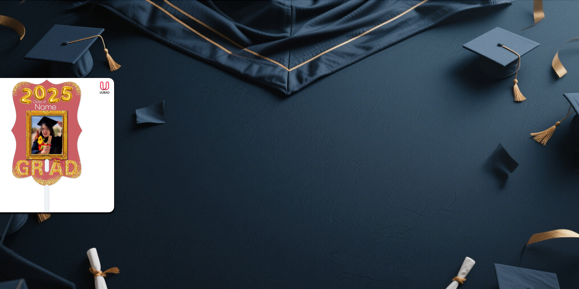 【UUBAO】Customizable Photo & Name Graduation Fans for Class of 2025: A Must-Have Keepsake!