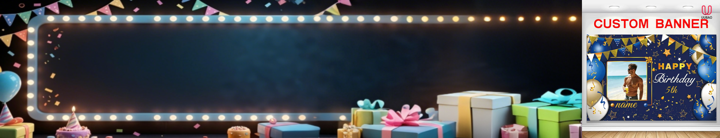 【UUBAO】Customizable Name and Photo Birthday Banners: The Perfect Party Decor!