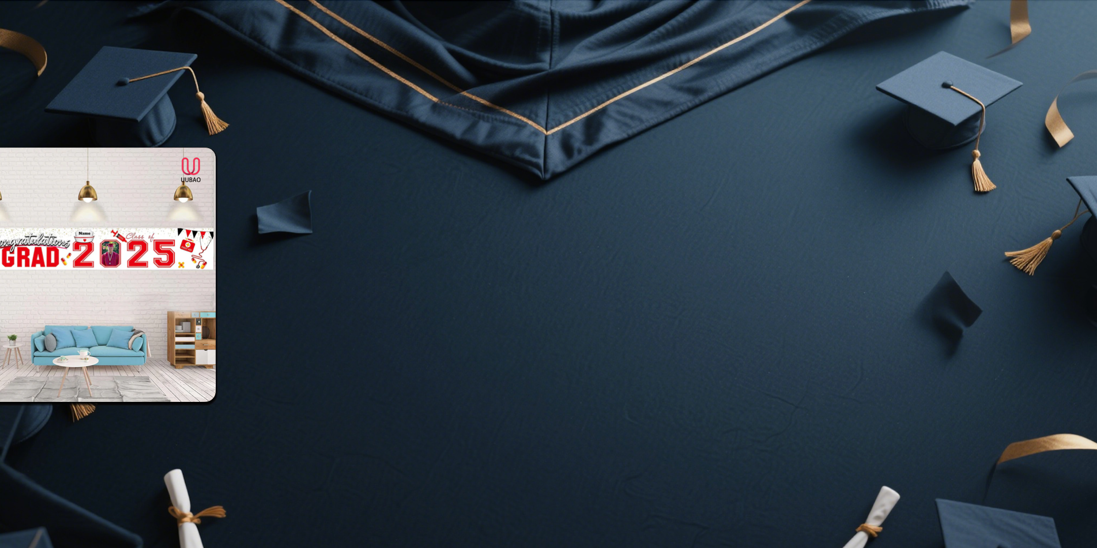 【UUBAO】Customizable Photo & Name Graduation Banners 2025: The Perfect Party Essential