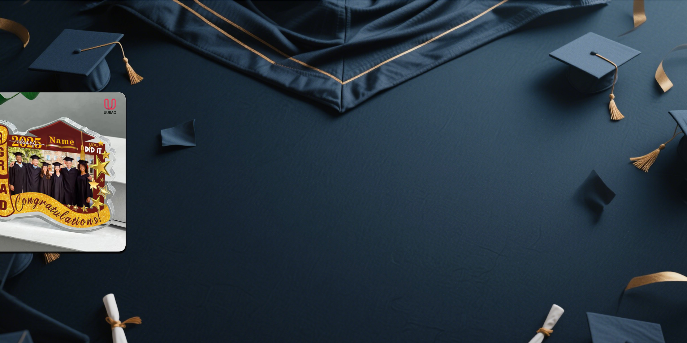 【UUBAO】2025 Graduation Acrylic Plaque: Customizable with Photo and Name