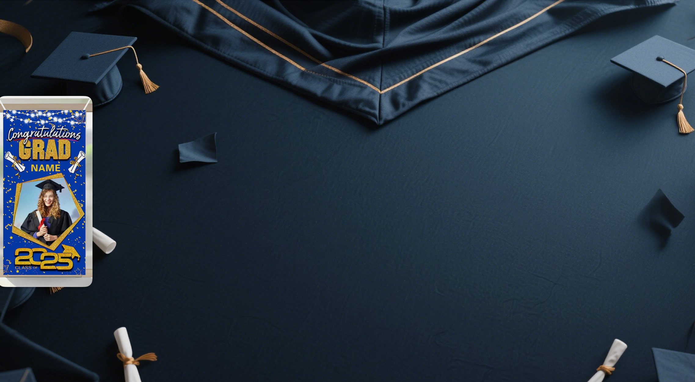 【UUBAO】Customizable Photo and Name Graduation Banners for the Class of 2025: A Memorable Keepsake