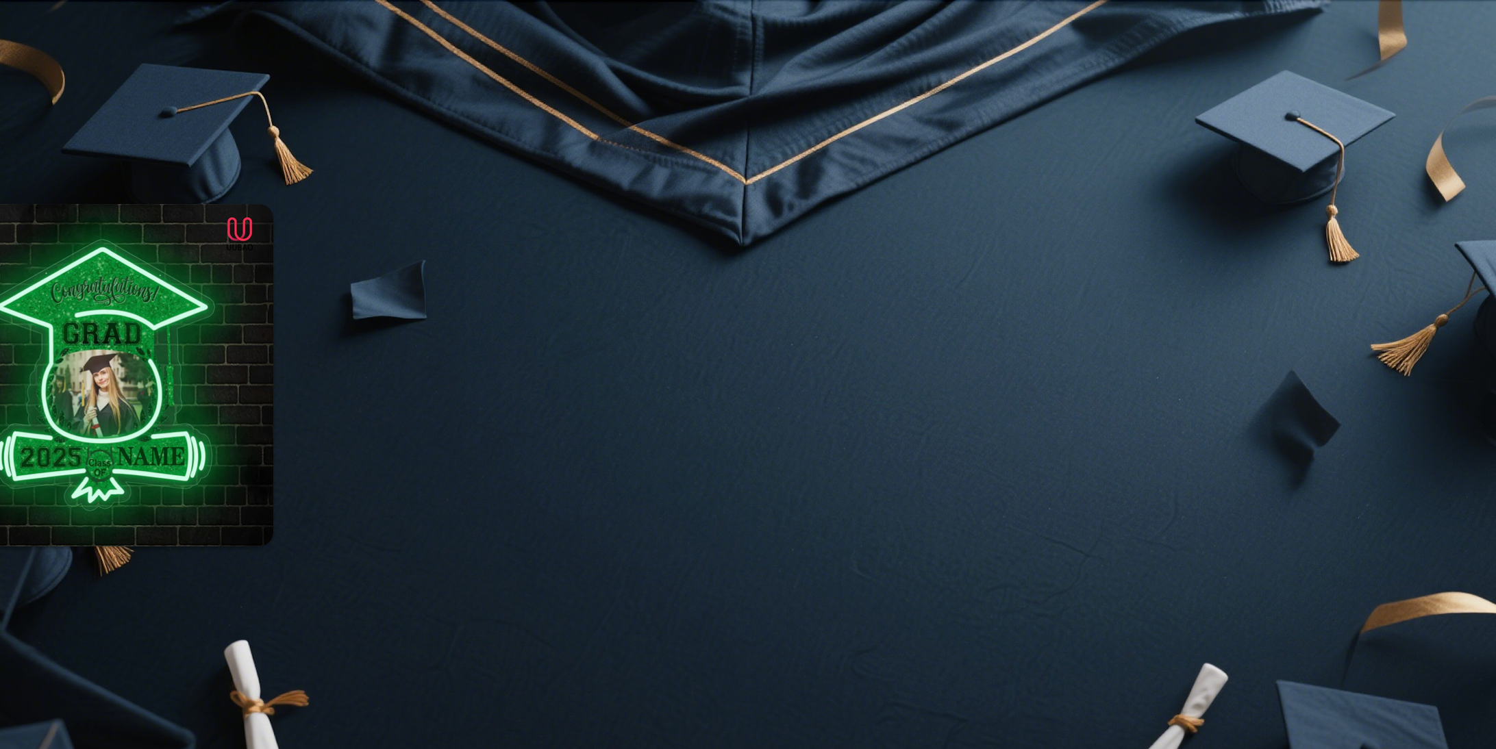 【UUBAO】Customizable Photo and Name 2025 Graduation LED Neon Sign: A Unique Keepsake