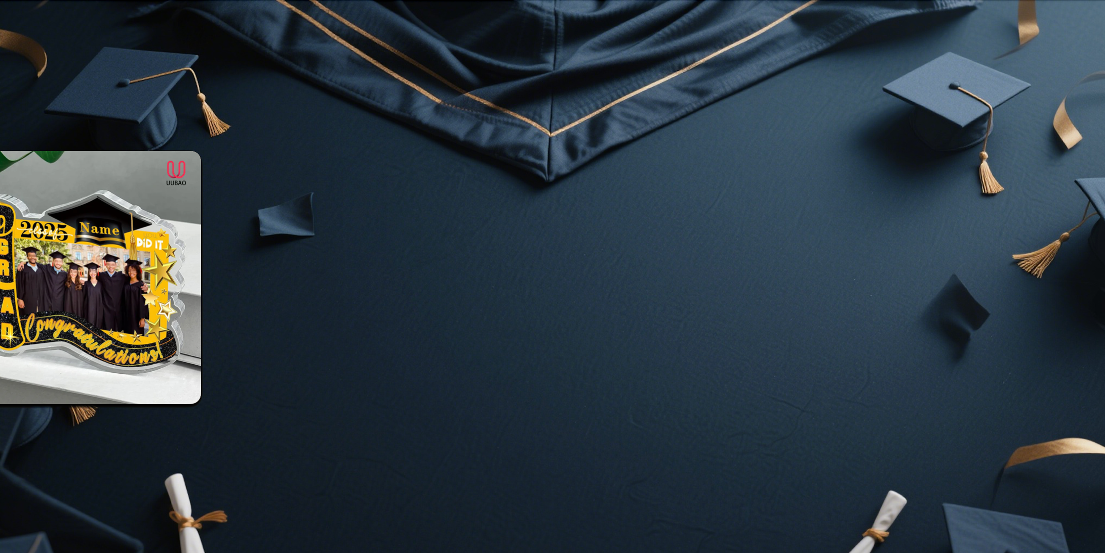 【UUBAO】2025 Graduation Acrylic Plaque: Customize with Your Photo and Name