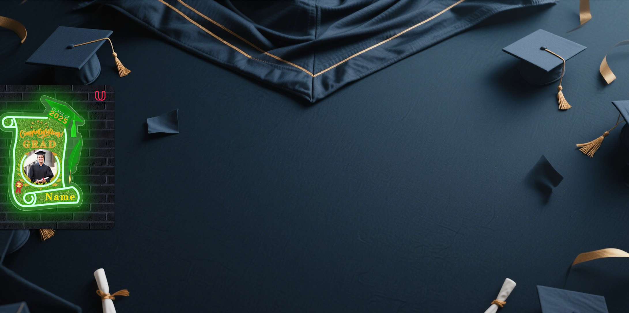 【UUBAO】Customizable Photo & Name LED Neon Signs for the Class of 2025: A Graduation Must-Have!