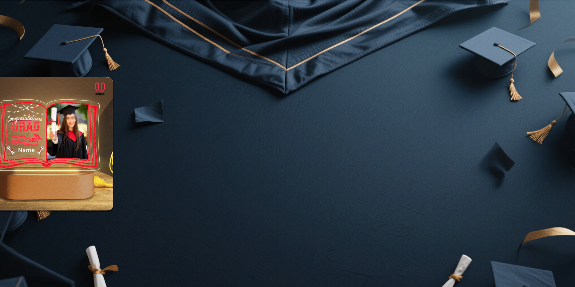 【UUBAO】Customizable Photo and Name 2025 Graduation Night Light: A Perfect Gift