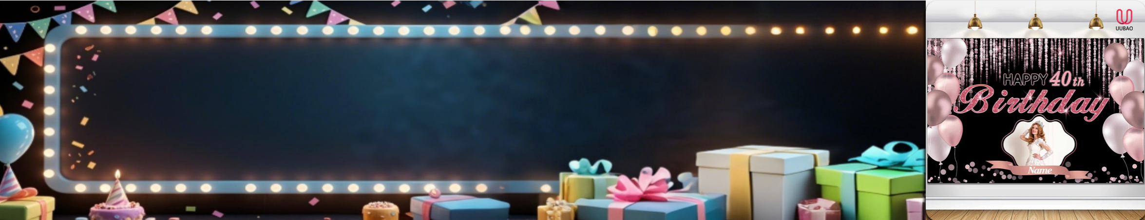 【UUBAO】Customizable Name & Photo Birthday Banners: The Perfect Party Essential