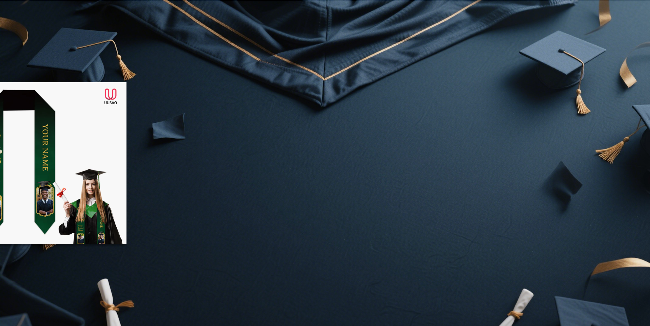 【UUBAO】Customizable Graduation Stole 2025: Personalize with Photos and Names