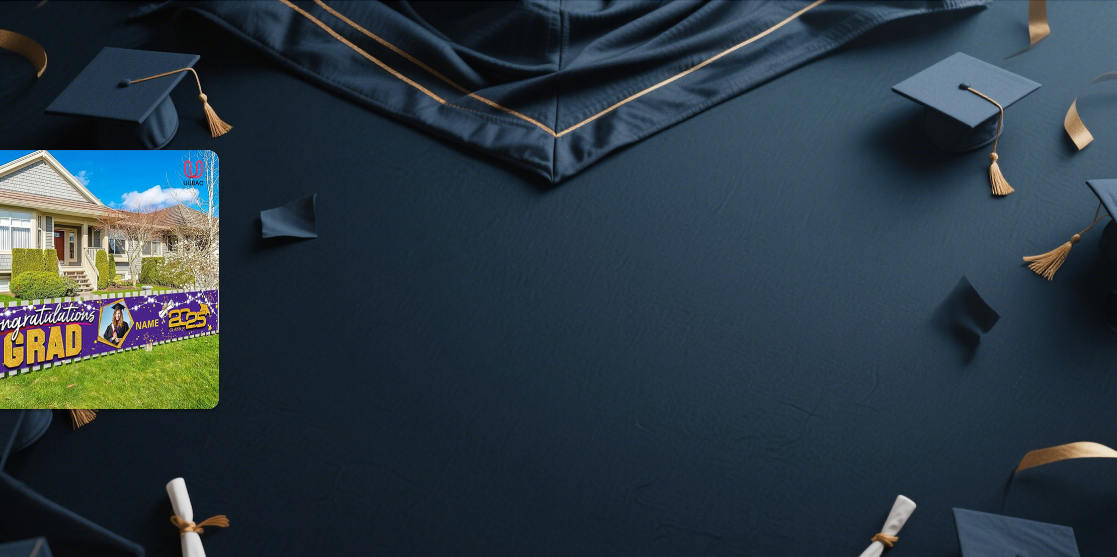 【UUBAO】2025 Graduation Banners: Customizable with Photos and Names for Unforgettable Celebrations