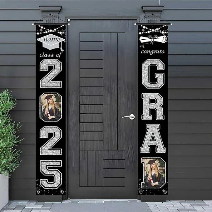 Celebrate Graduation 2025 with Customizable Photo & Name Banners Decoration!