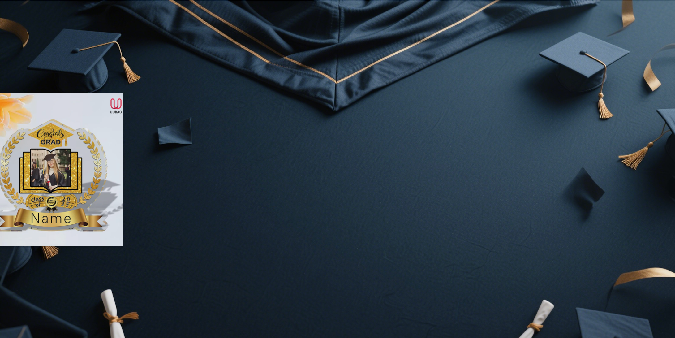 【UUBAO】Customizable Photo and Name 2025 Graduation Night Light: A Cherished Keepsake