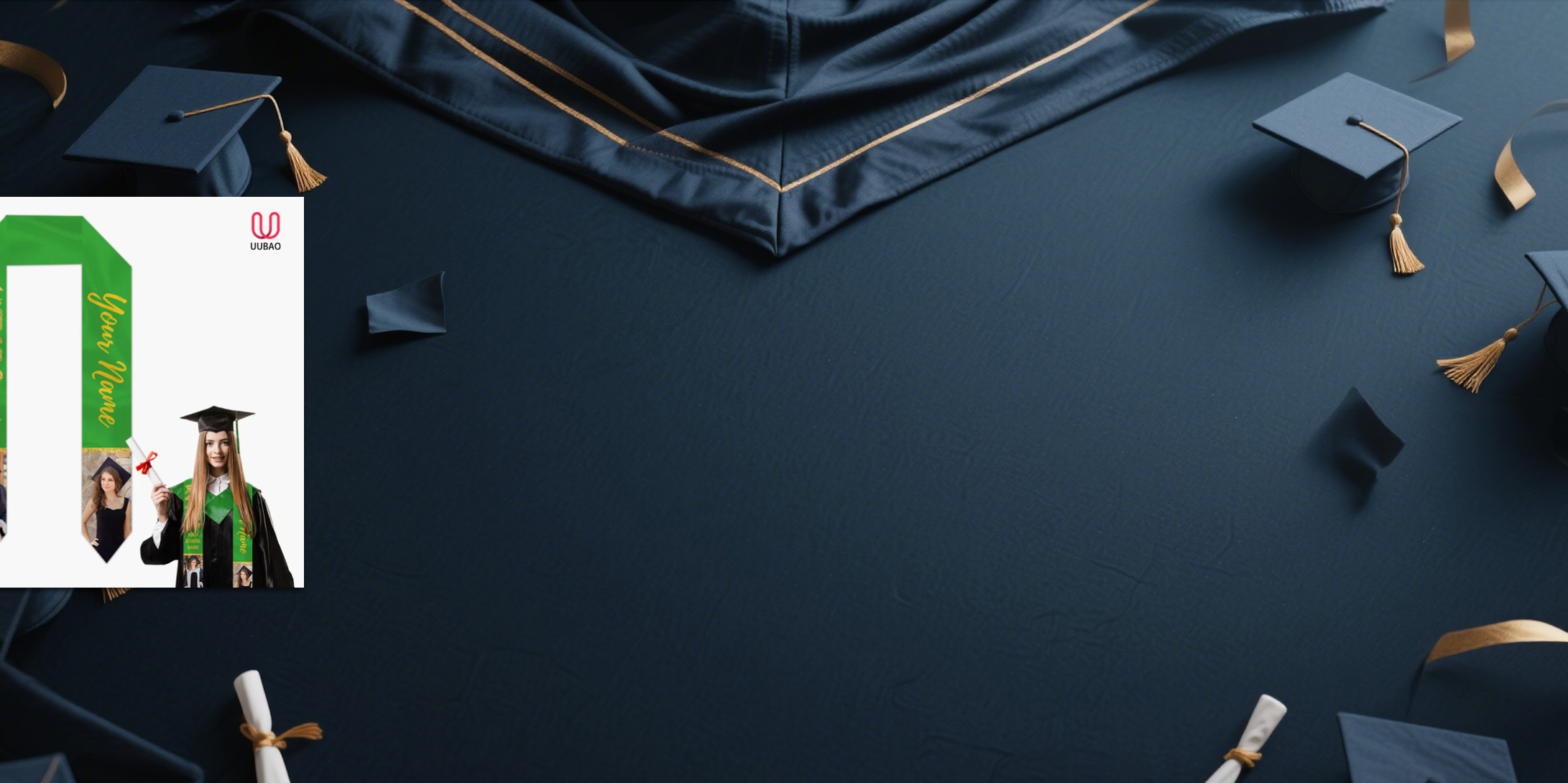 【UUBAO】2025 Graduation Stole: Customize with Photos and Names