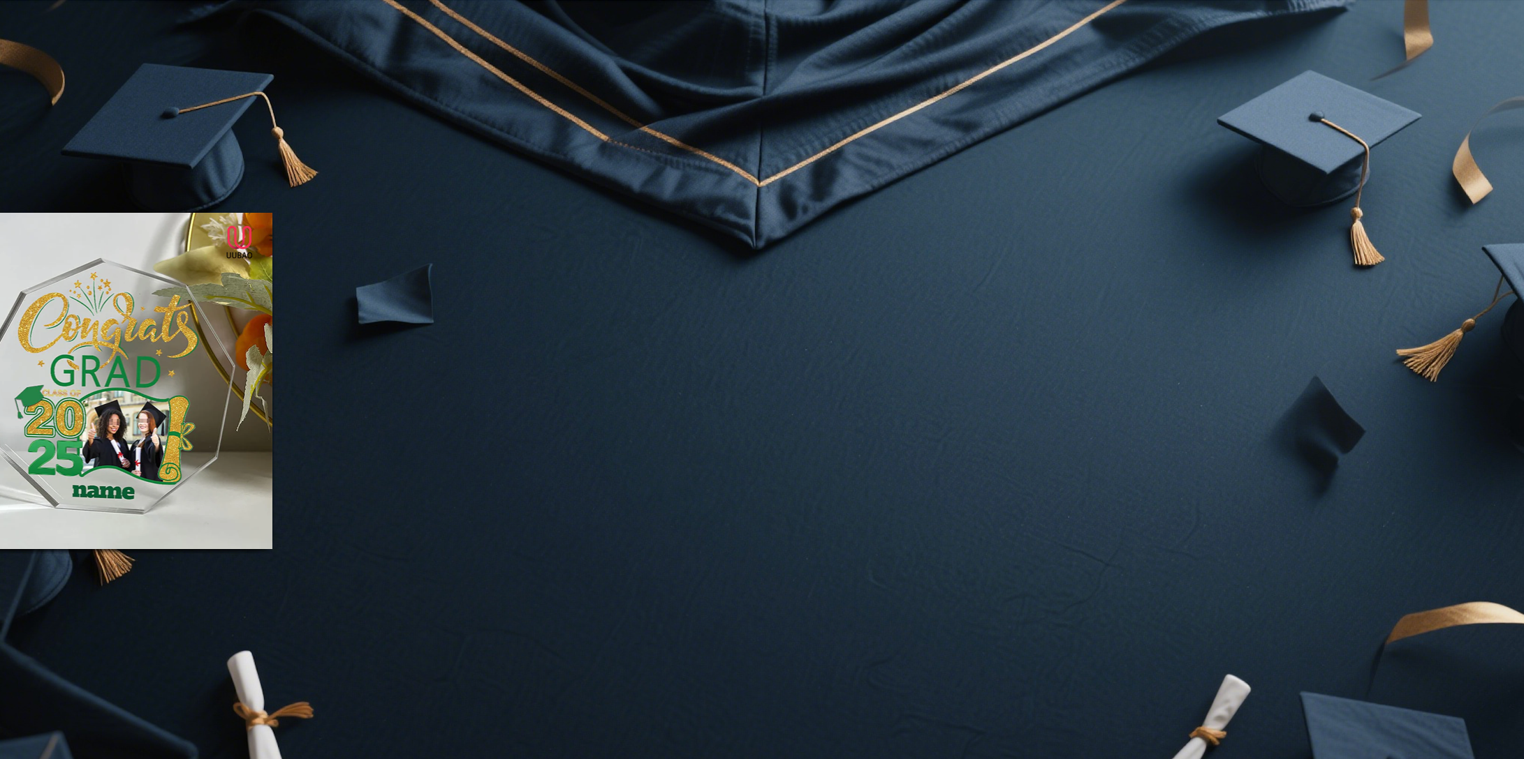 【UUBAO】Personalized 2025 Graduation Acrylic Desk Plaque: A Cherished Keepsake for Every Graduate