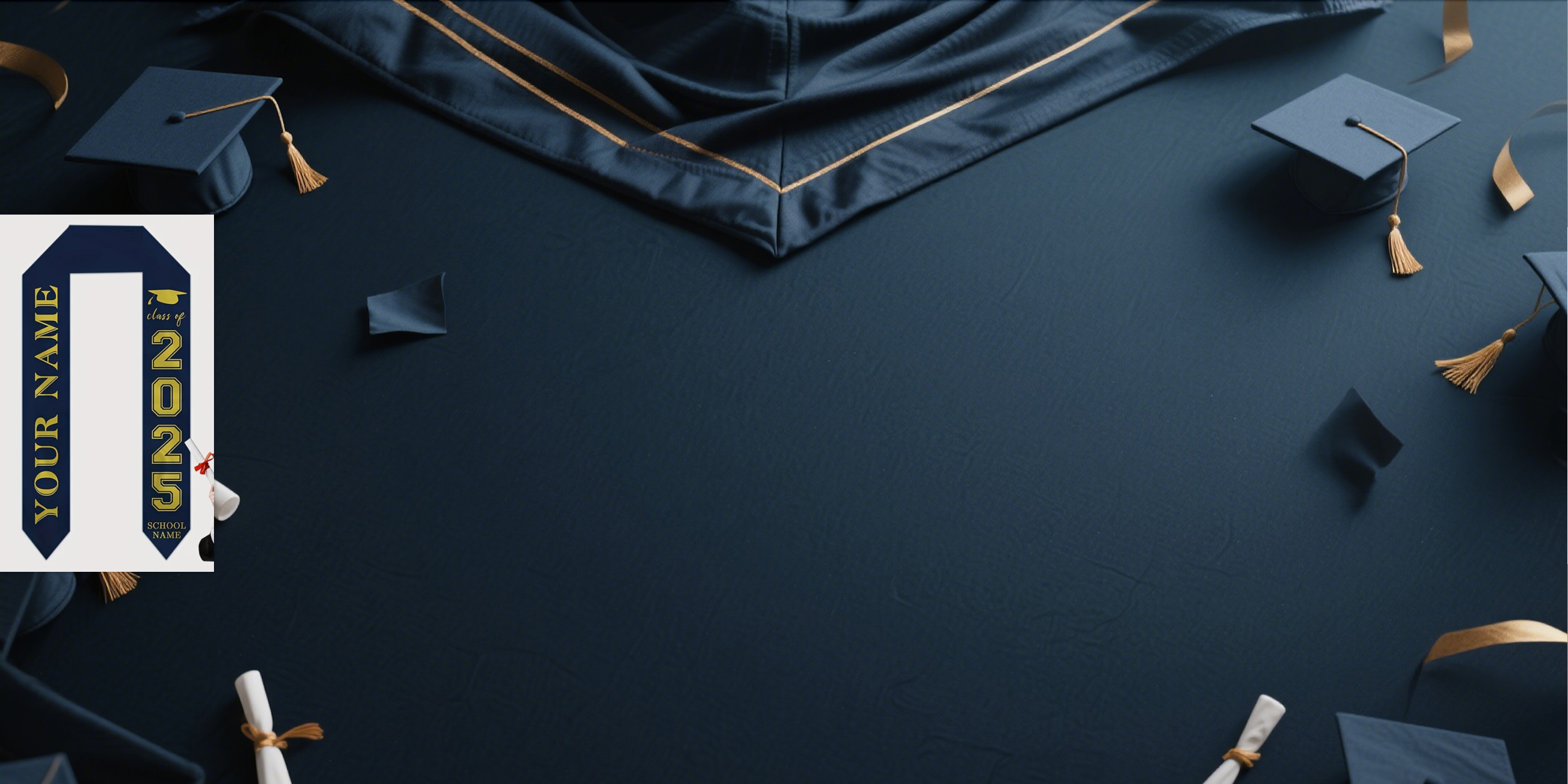 Unleash Your Graduation Style with Customizable 2025 Photo & Name Graduation Stole