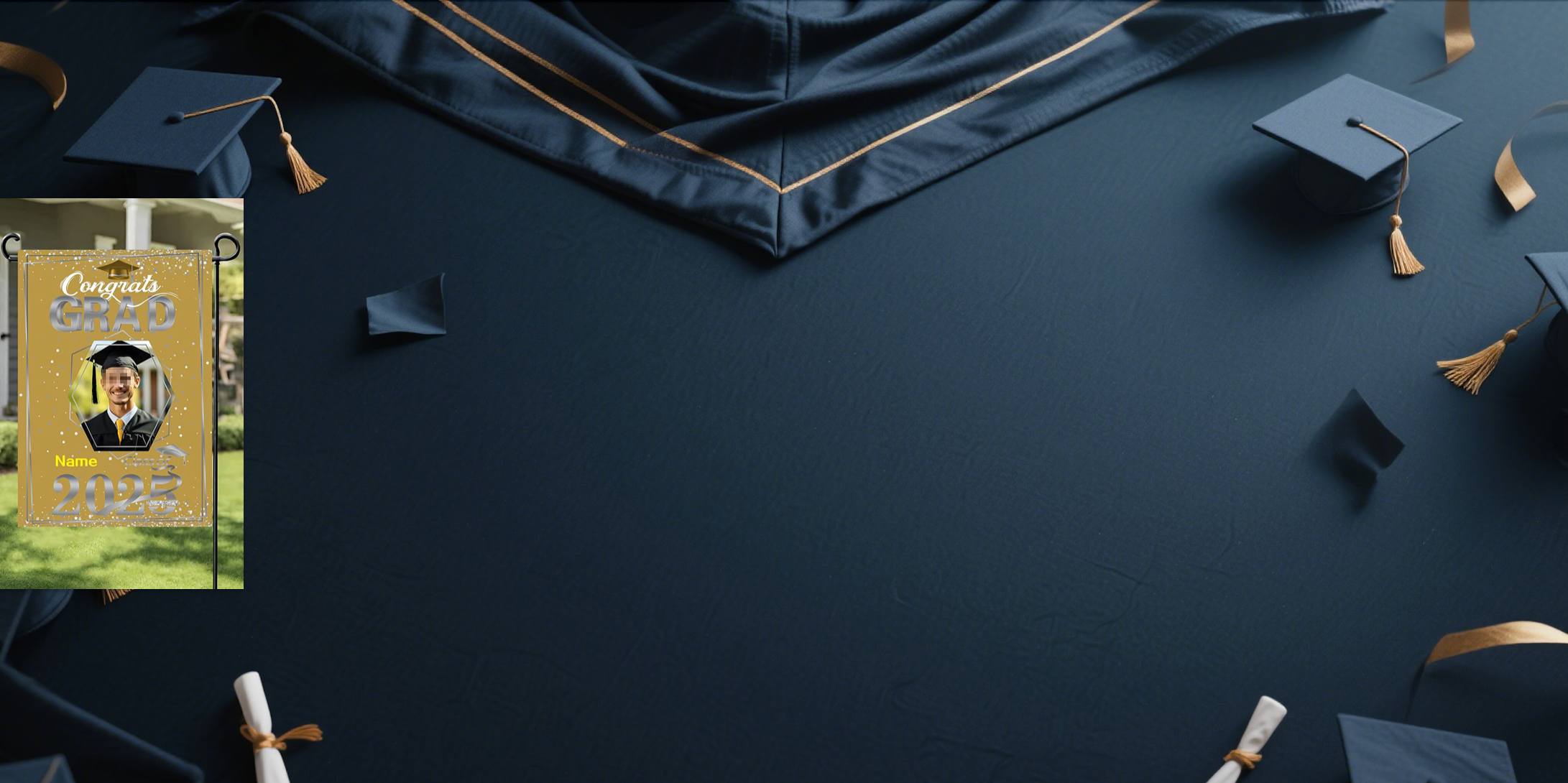 【UUBAO】Customizable Photo and Name Graduation Garden Flag for Class of 2025: A Perfect Celebration Keepsake