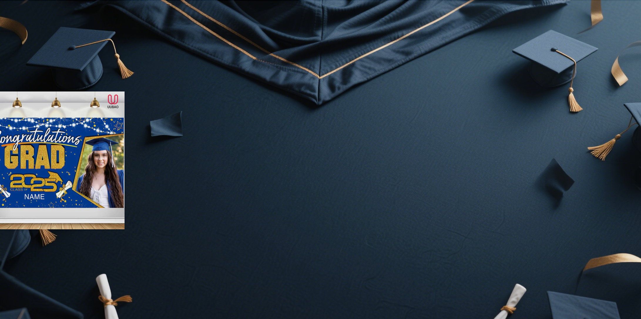 【UUBAO】2025 Graduation Banners: Customize with Photos and Names for Unforgettable Celebrations