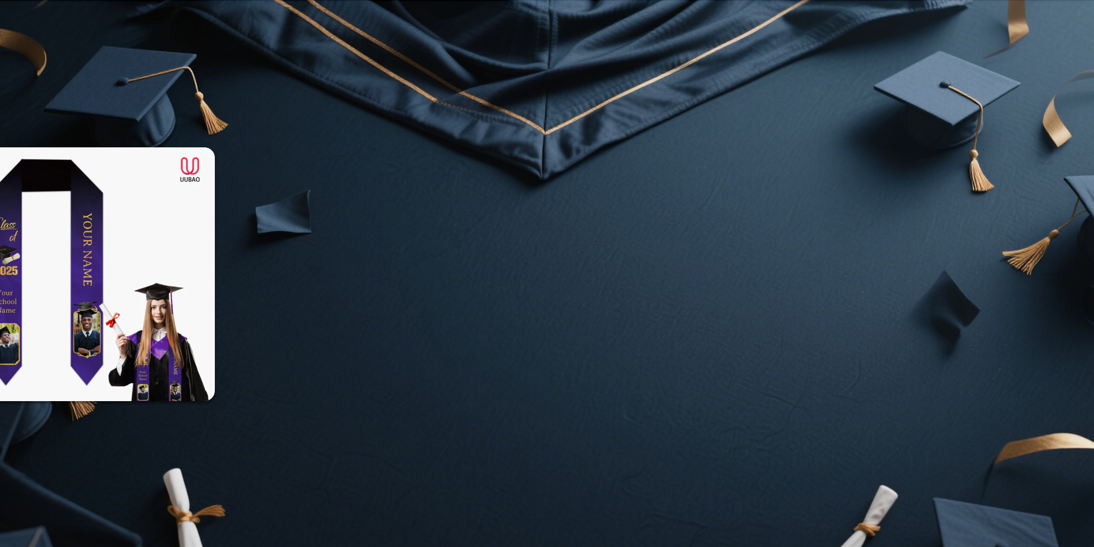 【UUBAO】Customizable Photo and Name Graduation Stole for the Class of 2025: A Unique Commemoration