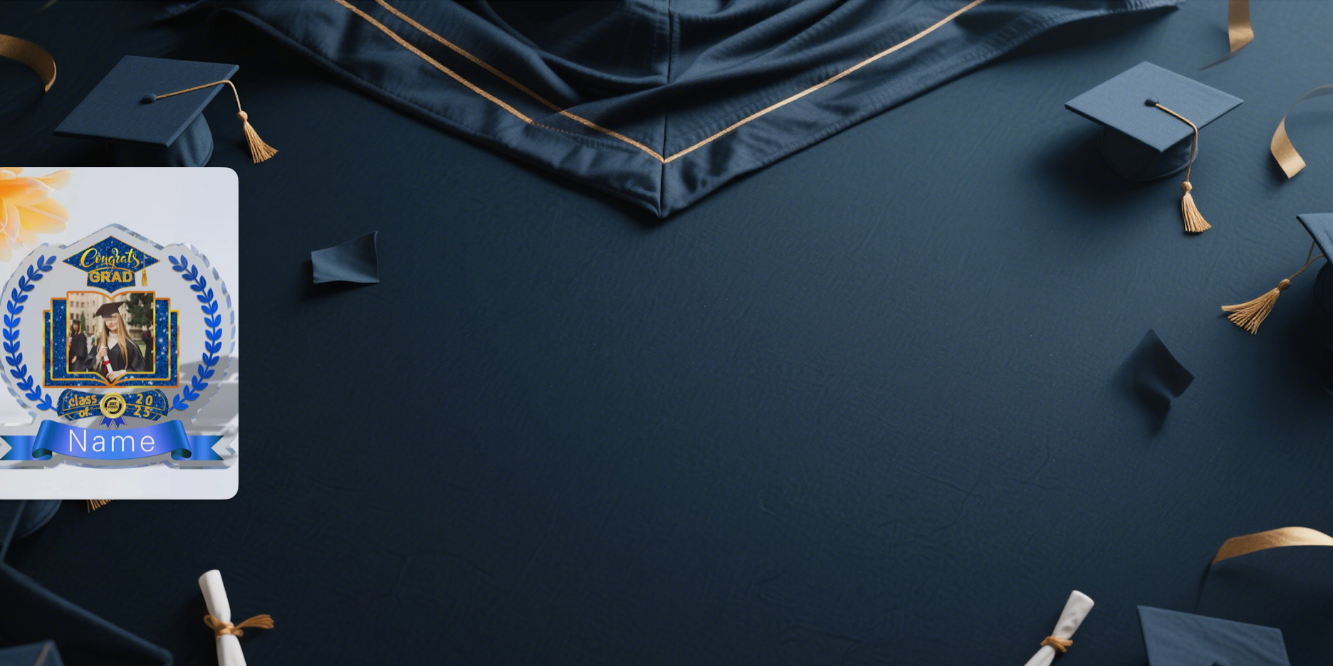 Celebrate 2025 Graduation with Customizable Photo and Name Acrylic Plaques!