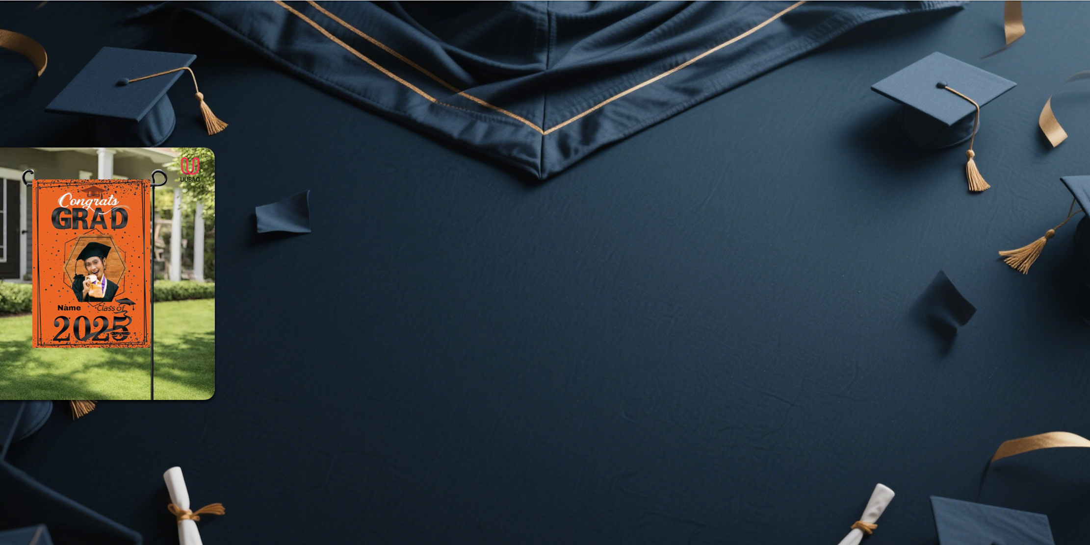 【UUBAO】Customizable Photo and Name 2025 Graduation Garden Flag: A Perfect Graduation Keepsake