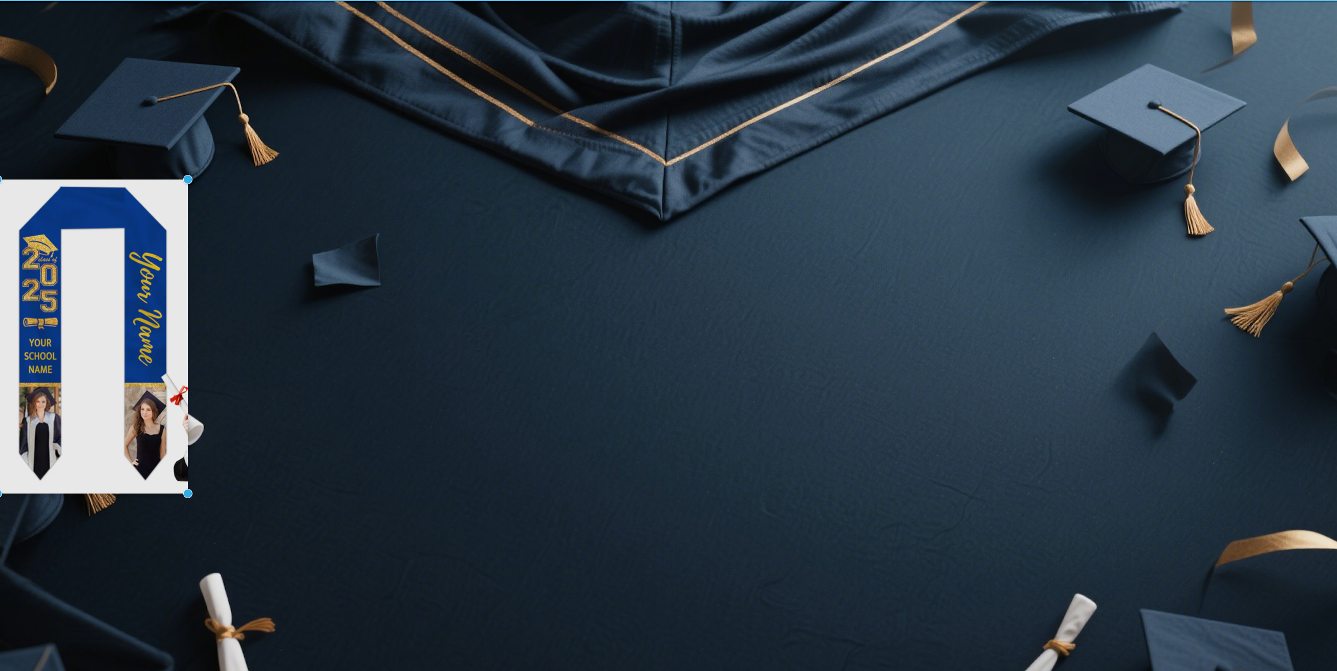 Personalize Your Graduation: The 2025 Custom Photo and Name Graduation Stole