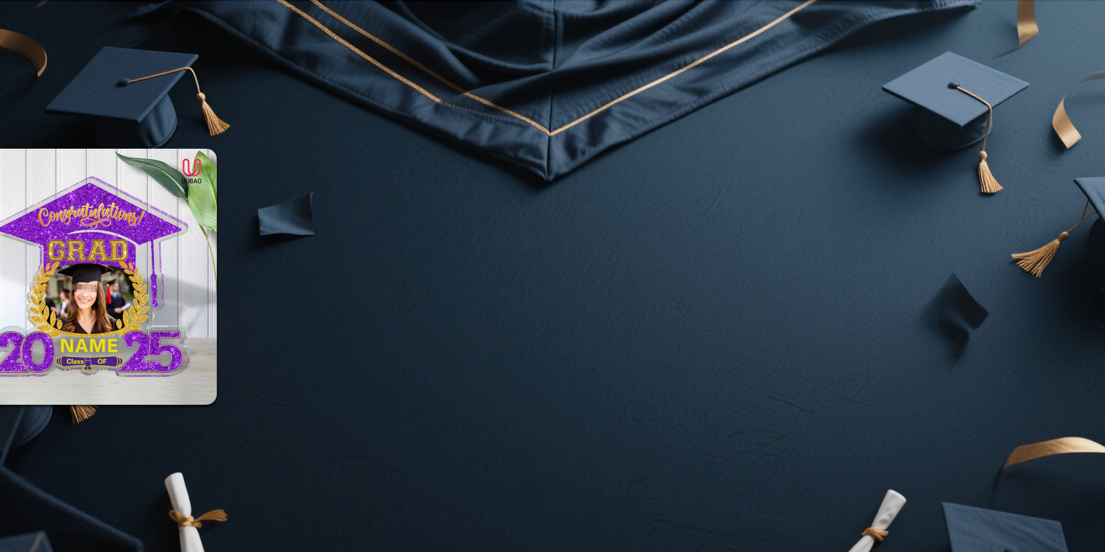 【UUBAO】Customizable Photo and Name 2025 Graduation Acrylic Plaque: A Cherished Keepsake