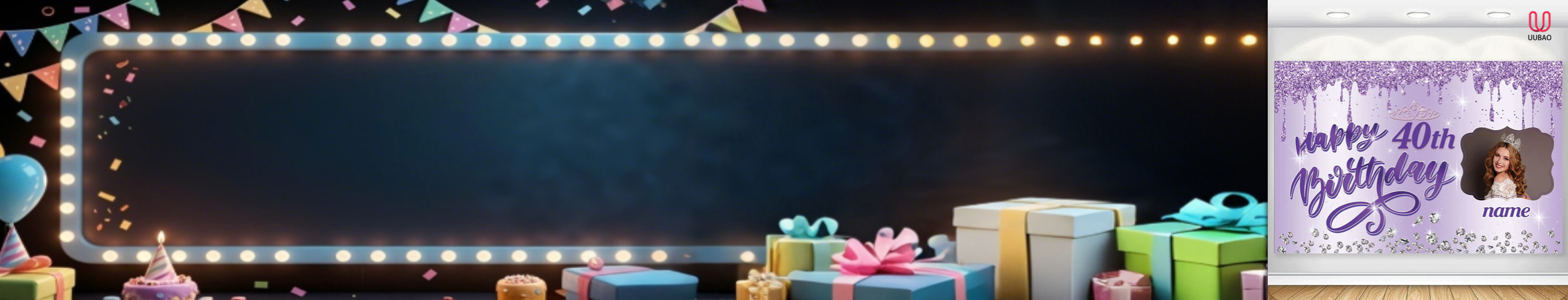 【UUBAO】Customizable Name and Photo Birthday Banners: Make Your Celebrations Unforgettable