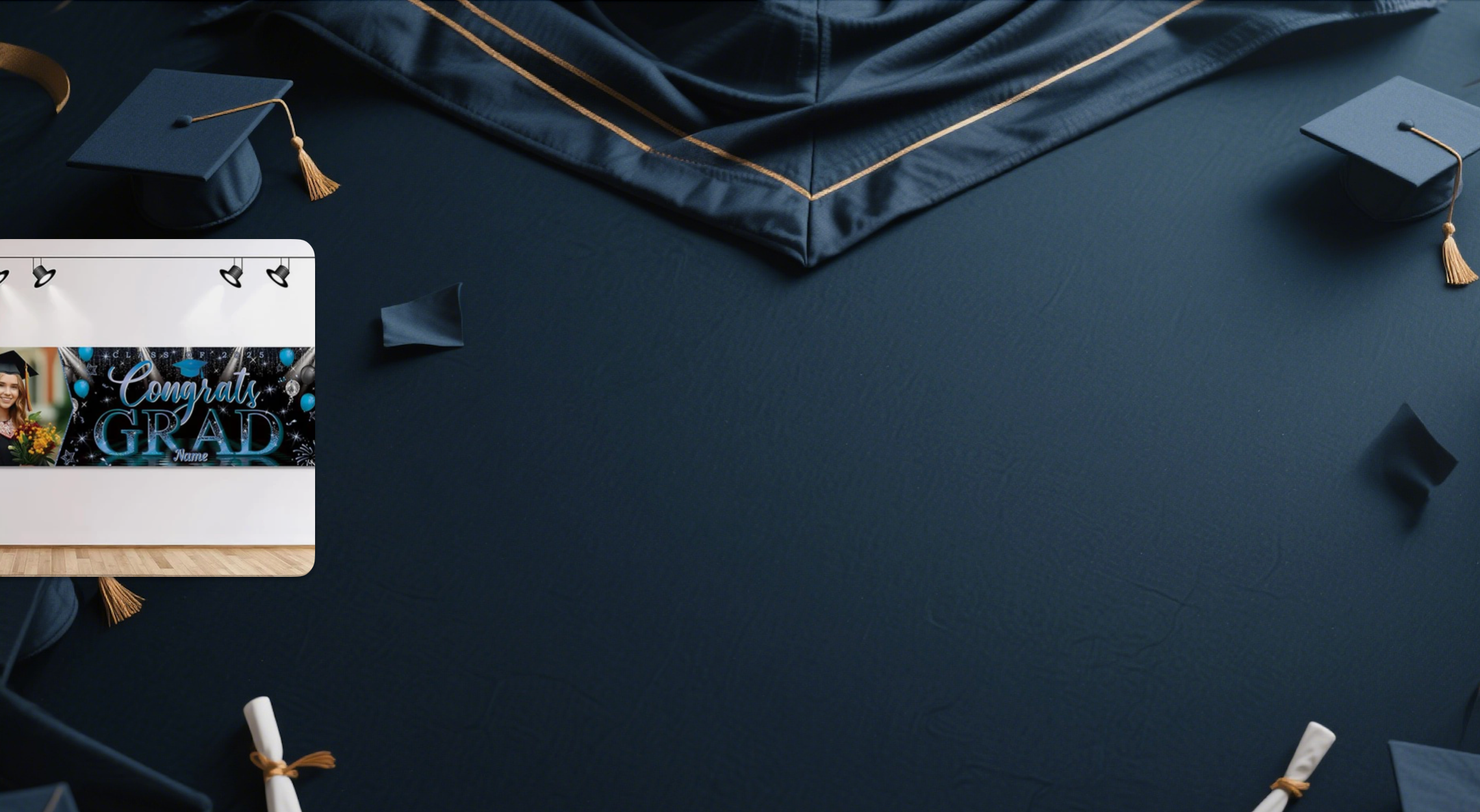 【UUBAO】Customizable Photo and Name Graduation Banners for the Class of 2025: A Must-Have for Your Celebration!