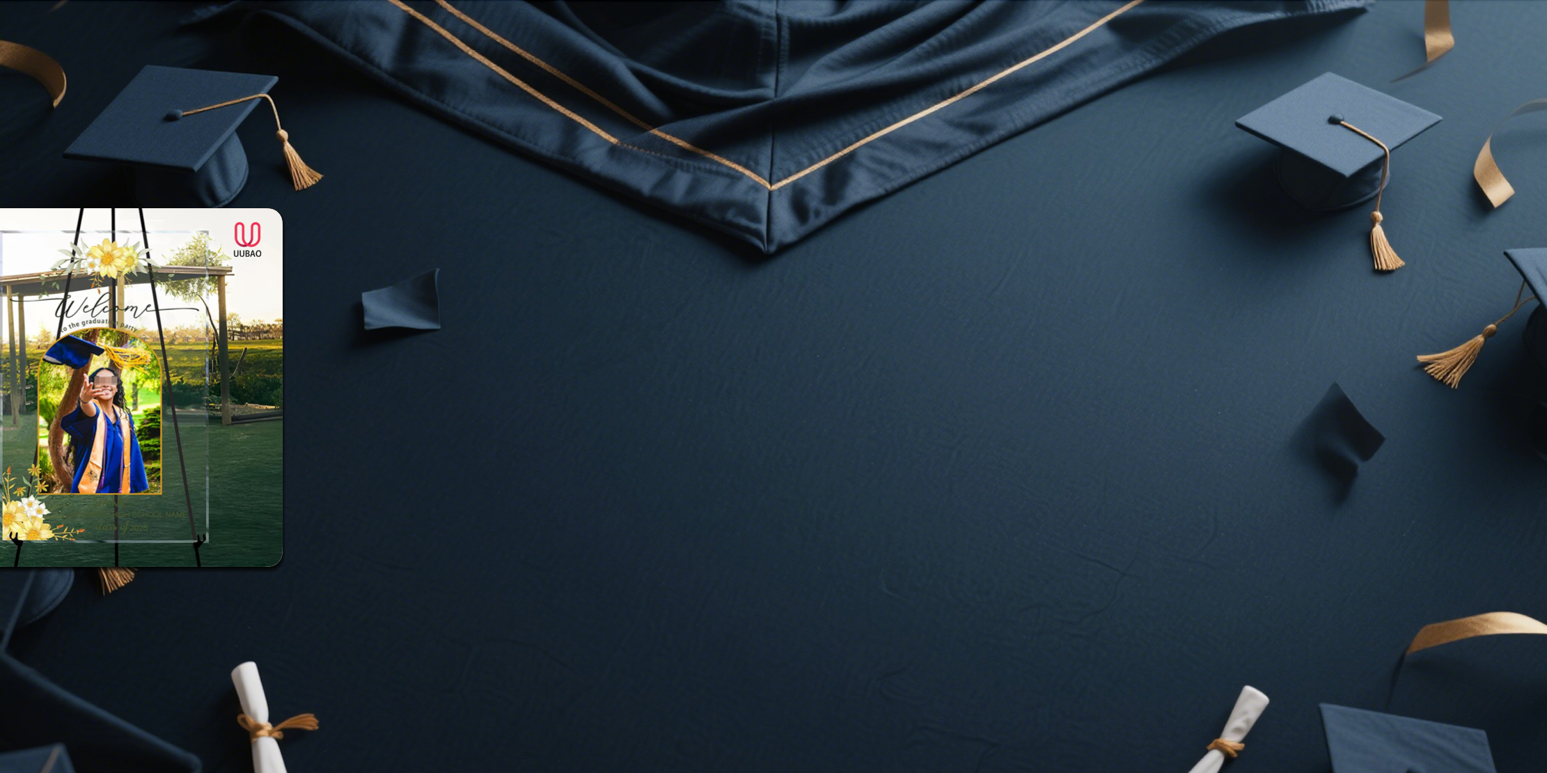 【UUBAO】Customized 2025 Graduation Welcome Sign: Add Your Photo and Name!