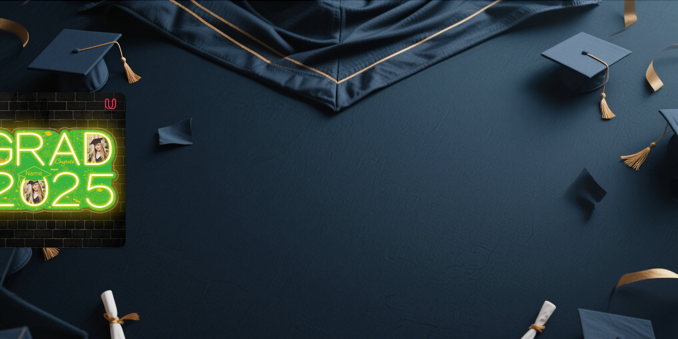 【UUBAO】Customizable Photo & Name 2025 Graduation Neon Sign: A Perfect Graduation Memento