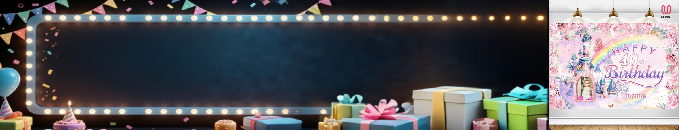 【UUBAO】 Customizable Name and Photo Birthday Banners: Make Your Celebration Unforgettable!