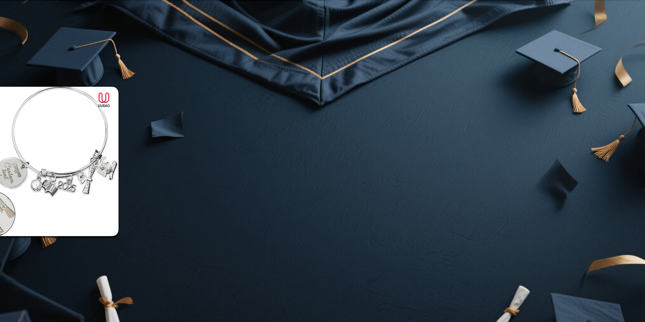 【UUBAO】Customizable Name & Heartfelt Wishes: The 2025 Graduation Bracelet