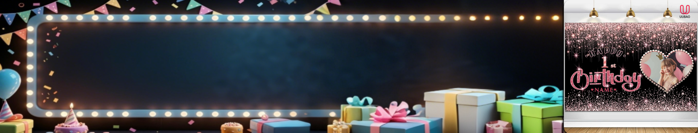【UUBAO】Customizable Name & Photo Birthday Banners: The Perfect Party Decoration