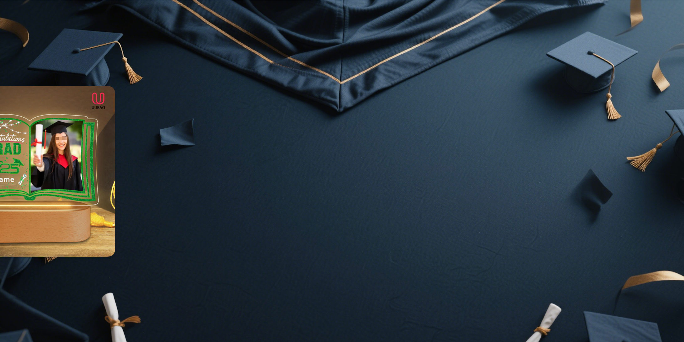 【UUBAO】2025 Graduation: Personalized Night Light with Custom Photo and Name