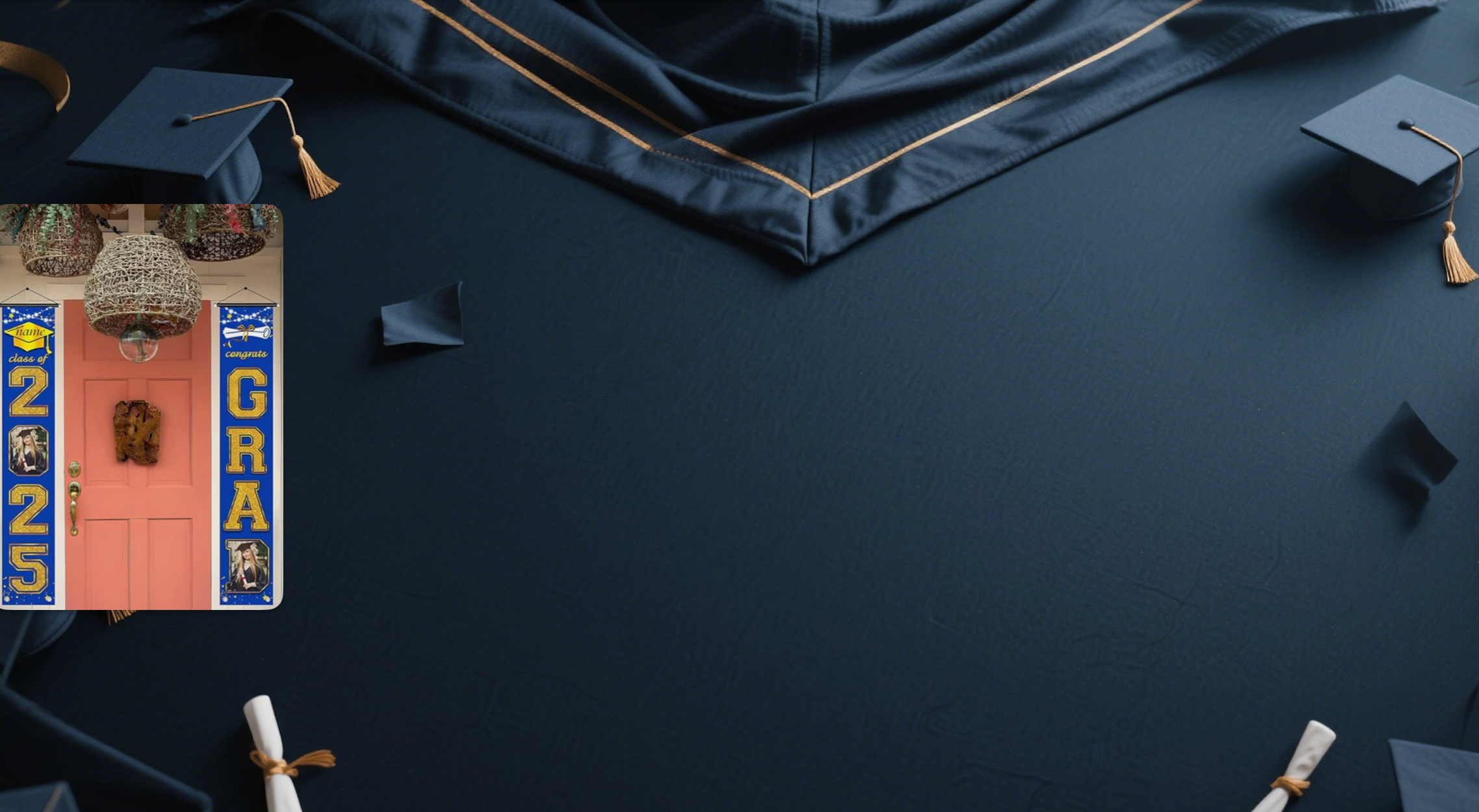 【UUBAO】Customizable Photo & Name Graduation Banners for 2025: A Perfect Party Decoration!