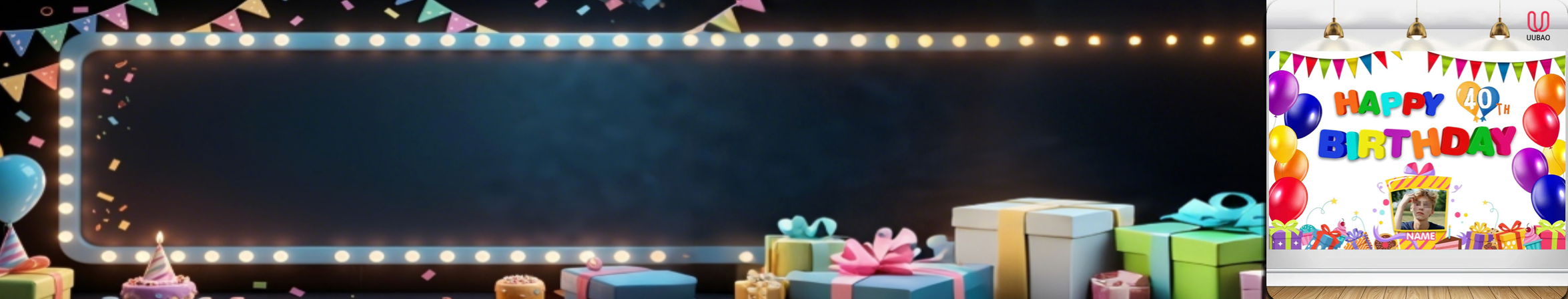 【UUBAO】Customizable Name and Photo Birthday Banners: The Perfect Party Decoration